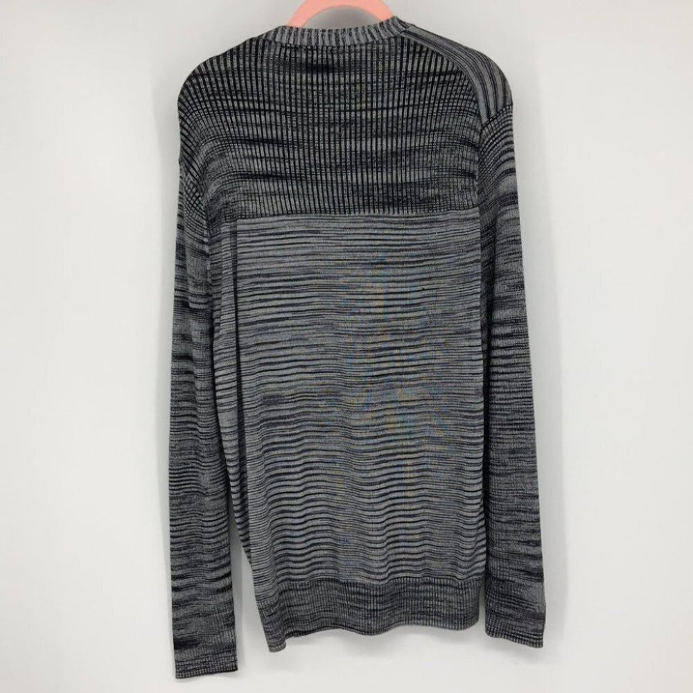 Armani Exchange grey purple space dye button  front rayon cardigan - Picture 2 of 13